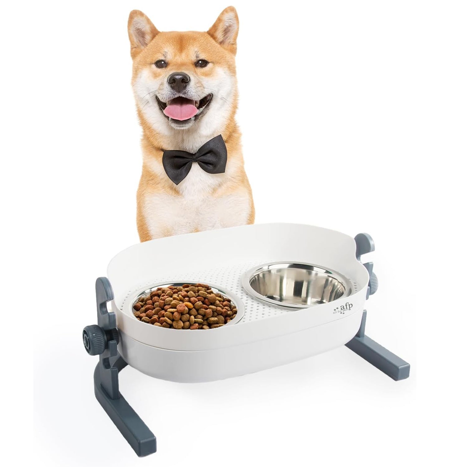 Lifestyle 4 Pet -3 In 1 Height Adjustable Stainless Steel Elevated Double Bowls