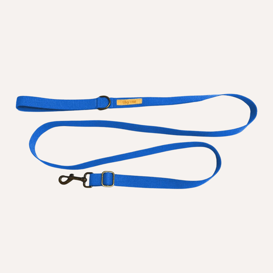 Tilley + Me Hemp Cotton Dog Leash - Durable, Sustainable, Adjustable, Lightweight & Soft