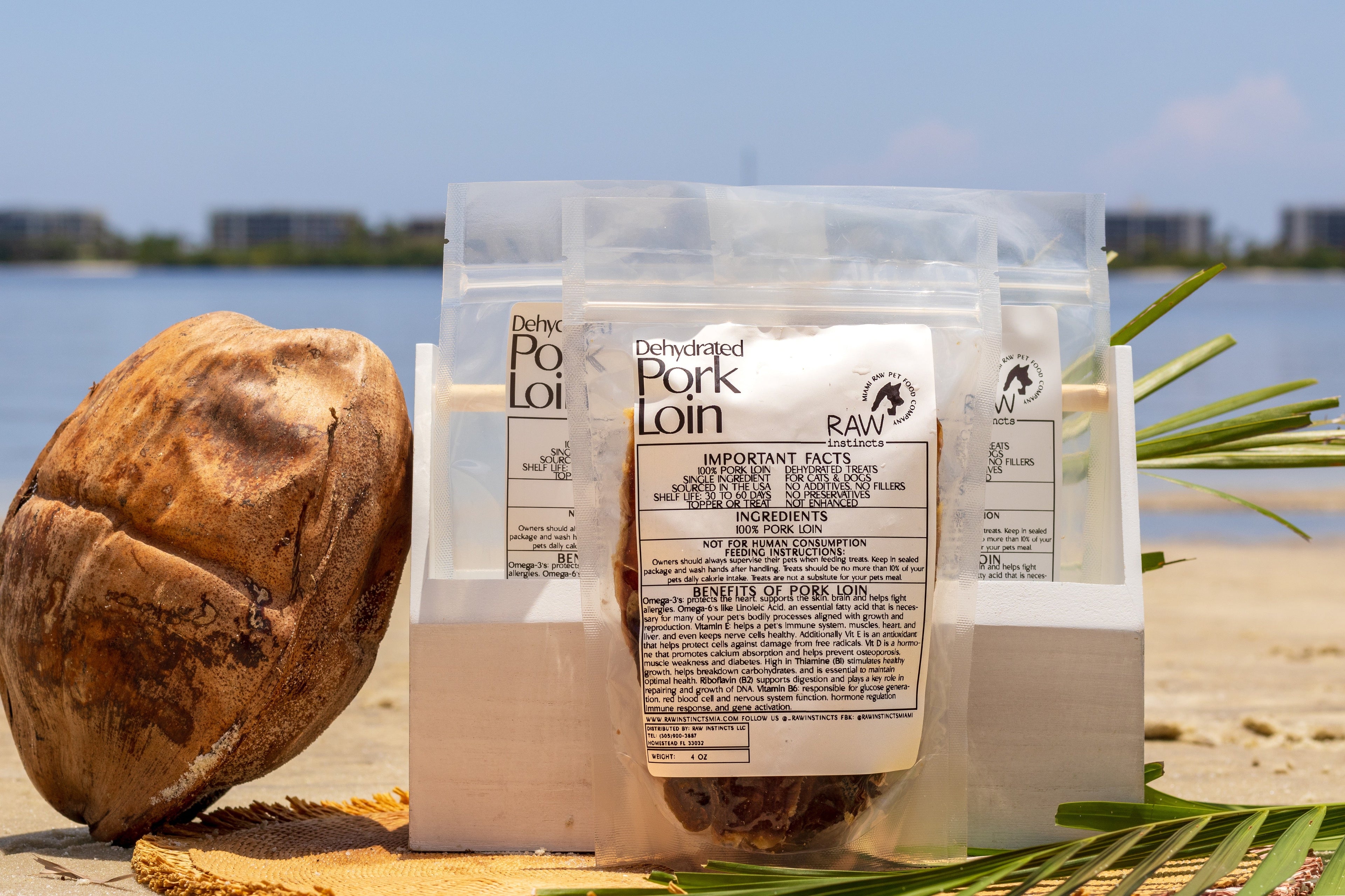 Dehydrated Pork Loin | Raw Instincts | USA-Sourced, Small Batch Treat for Cats & Dogs