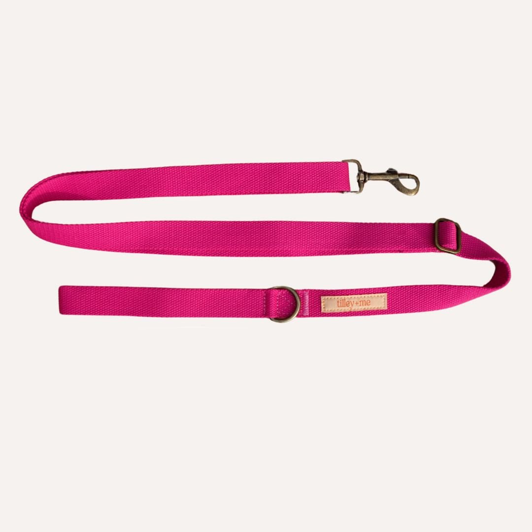 Tilley + Me Hemp Cotton Dog Leash - Durable, Sustainable, Adjustable, Lightweight & Soft