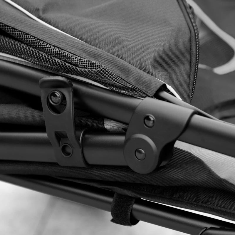 One-Click Foldable Stroller for Large Medium Small Dogs, Pet, Cats with Storage